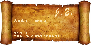 Janker Emese névjegykártya